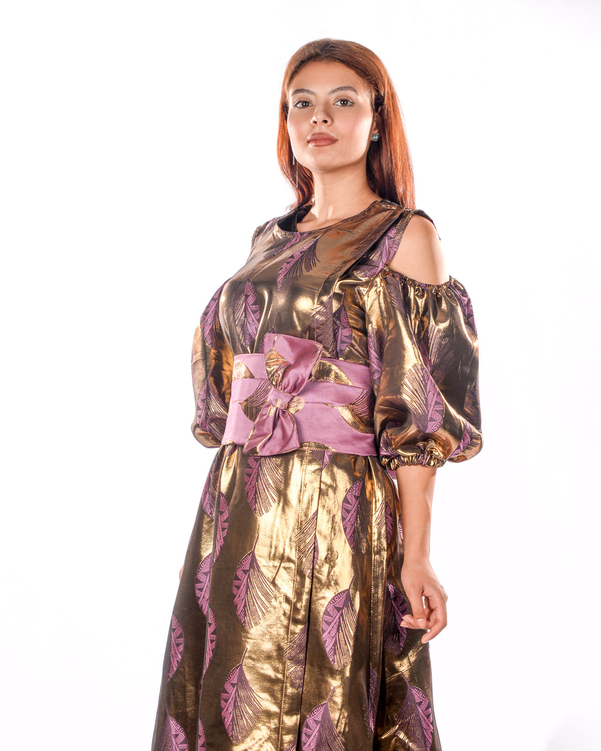 Metalic Bronze Purple Kaftan