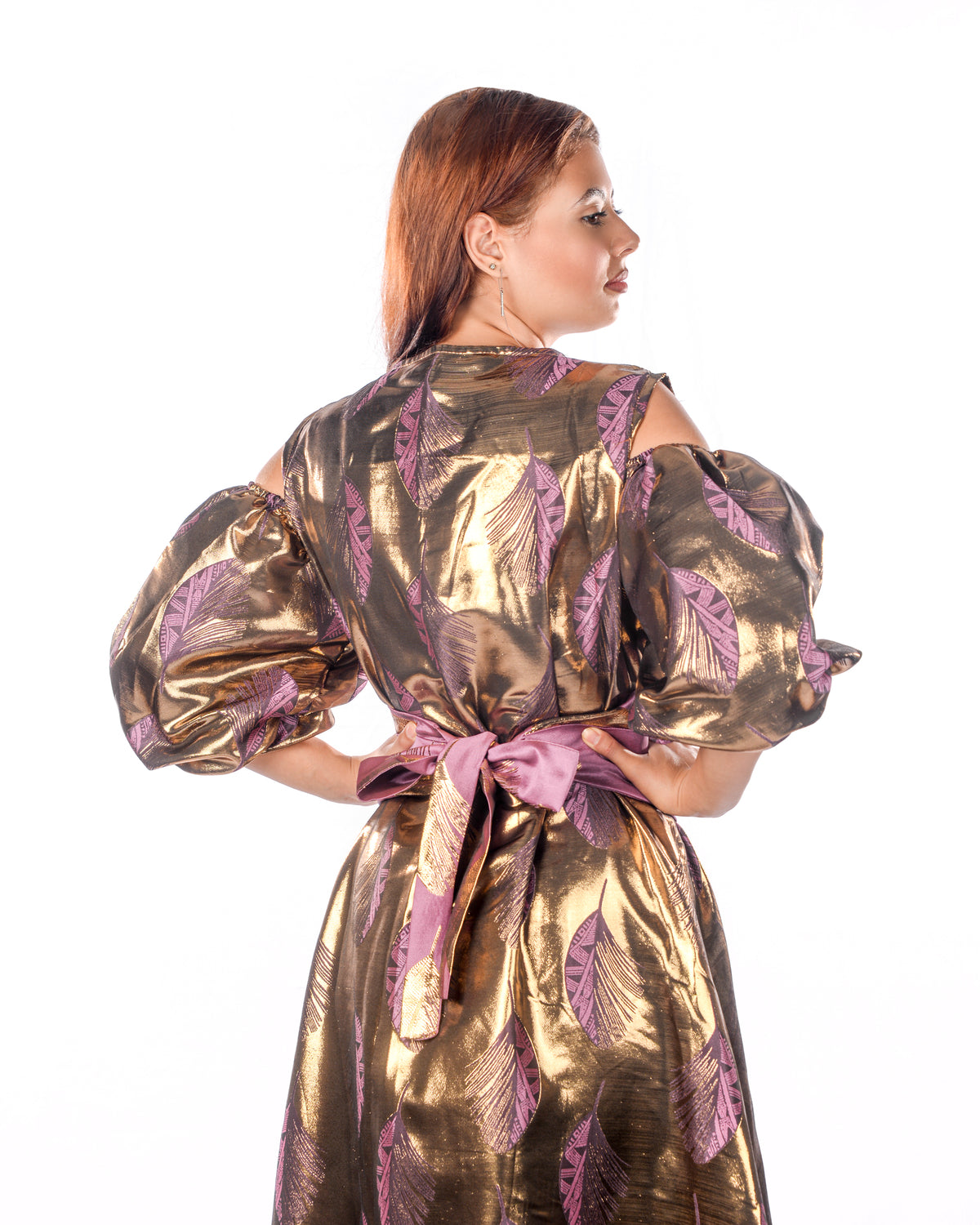 Metalic Bronze Purple Kaftan