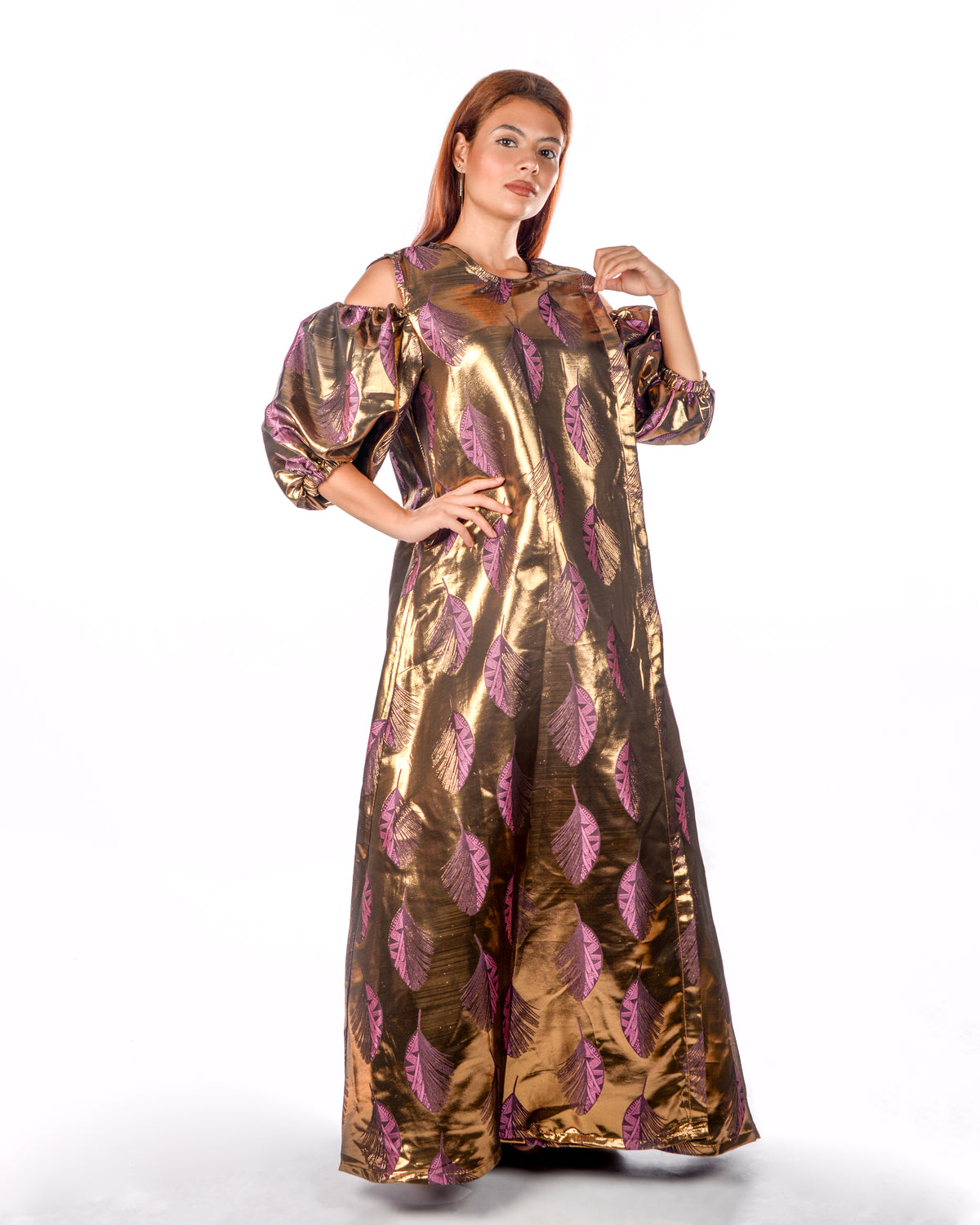 Metalic Bronze Purple Kaftan