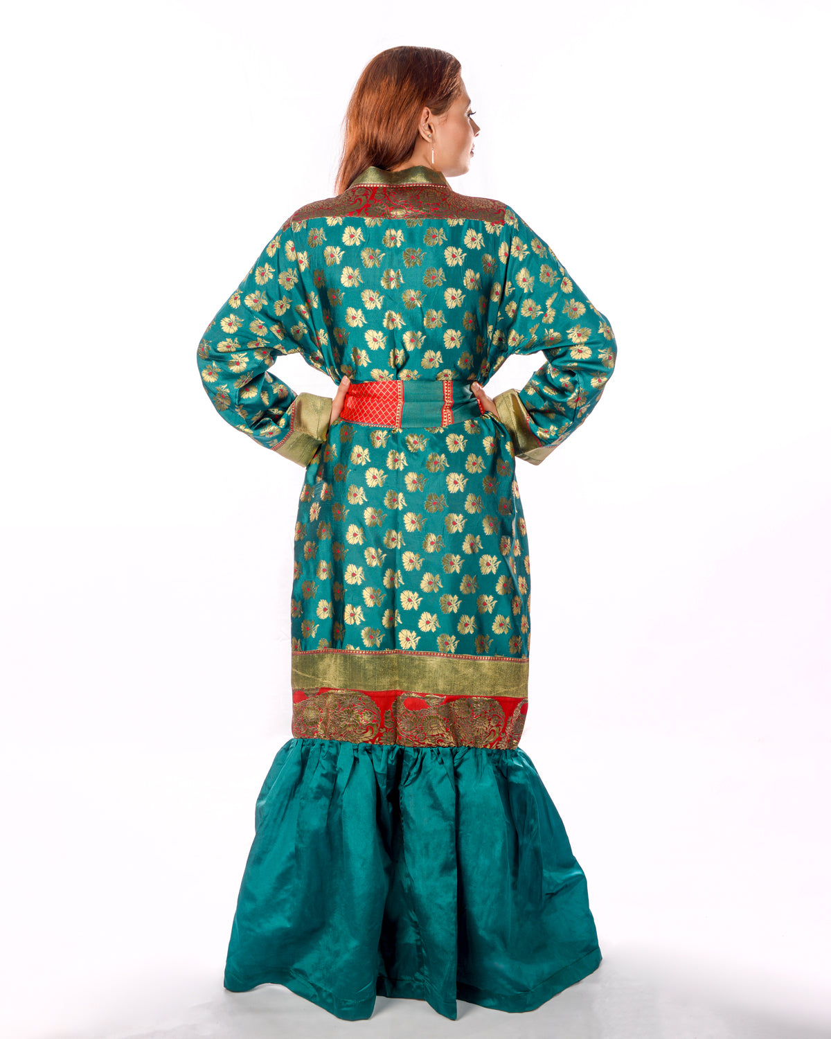 Green Organza Kaftan