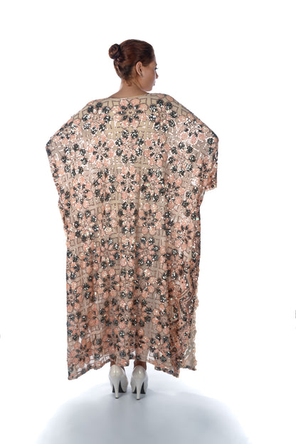 Full sequence kaftan dress