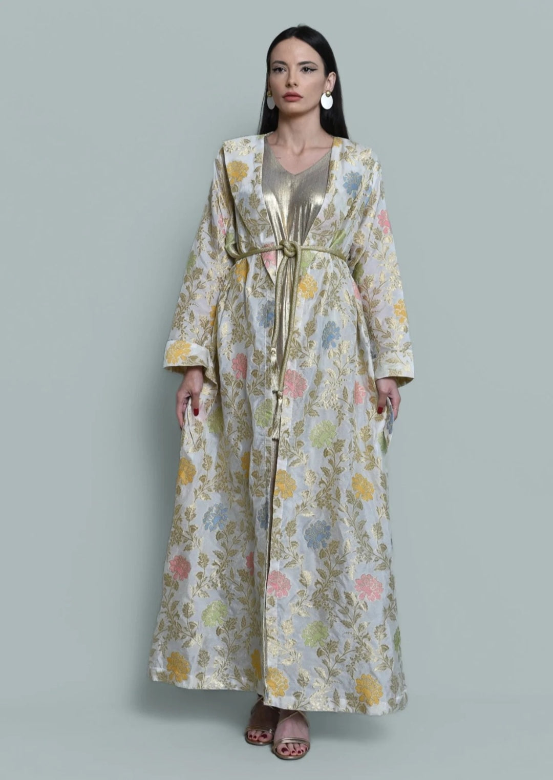Jaqquard Satin Kaftan