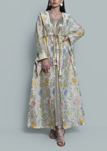 Jaqquard satin kaftan