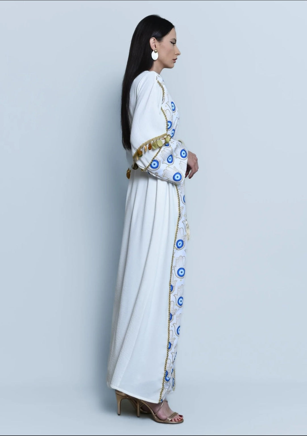 Black Abaya – Tulle Embroidered Bisht Design