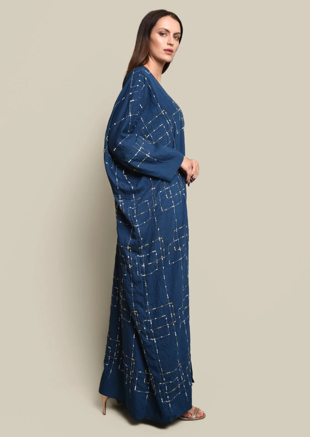 Crepe linen abaya