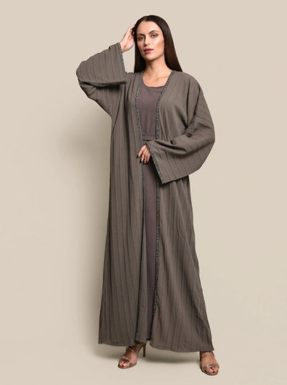 Cotton crepe abaya set